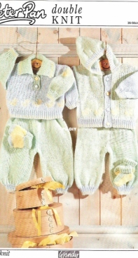 Peter Pan  P736 Sweater Jacket Trousers Mitts