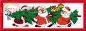 Riolis 1054 Three Santas with tree