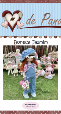 Atelier Coraçao de Pano - Day Carlson - Boneca Jasmin - Portuguese