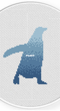 Daily Cross Stitch - Ombre Penguin
