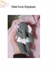 Cutest Creations-LaliDolls -Mini Sock Elephant-Free Pattern