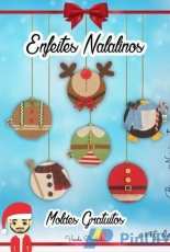 Artê-lie Artesanatos - Enfeites Natalinos Moldes Gratuitos Felting  Christmas Decoration - Portuguese - Free