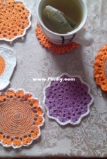 Crocheted cup stand
