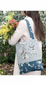 Les Brodeuses Parisiennes LBP - Sac Porte Epaule A tire d’aile/ As the Crow Flies Tote Bag XSD + PCS