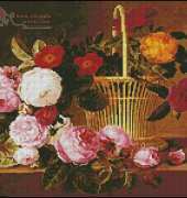 Artecy Cross Stitch -  Basket of Roses on the Ledge XSD