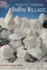 American School of Needlework 3088 Plastic Canvas Snow Village-1991