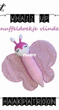 WHAZZ UP - Sandra Vriezema - Butterfly Cuddle Lovey Blanket - Knuffeldoekje Vlinder - Dutch