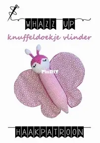 WHAZZ UP - Sandra Vriezema - Butterfly Cuddle Lovey Blanket - Knuffeldoekje Vlinder - Dutch
