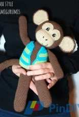 Hama Style - Monkey with Vest - Mono con chaleco - Spanish - Free