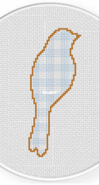 Daily Cross Stitch - Blue Bird Gingham