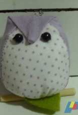 Fabric Owl Key Rings