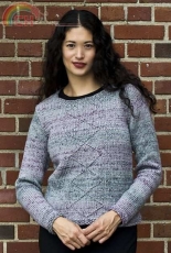 Diamond Splatters Pullover by Lorna Miser -Free