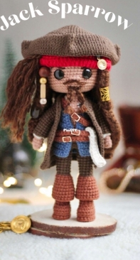 Amigurumis da Vit - Vitória Ferreira  - Jack Sparrow - Portuguese