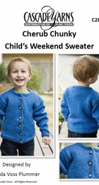 Cascade Yarns Cherub Chunky C285 Childs Weekend Sweater - Free