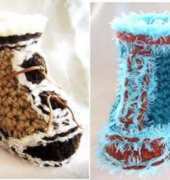 Fur Trimmed Baby Snow Boots by Debbies Divinities