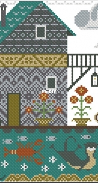 Cottage Garden Samplings - Fabulouse House Series 9- CGS-1120 Floating House PCS + XSD