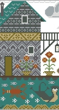 Cottage Garden Samplings - Fabulouse House Series 9- CGS-1120 Floating House PCS + XSD