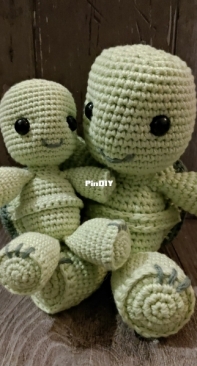 Turtle mommy and turtle baby