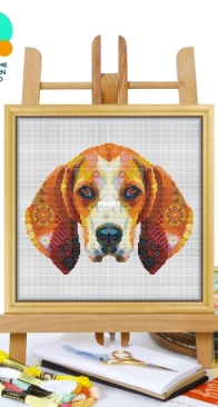 Awesome Pattern Studio - CS2173 - Mandala Treeing Walker Coonhound XSD