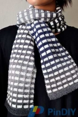 Mini Mochi L-Train Scarf by Susan Druding /Crystal Palace Yarns-Free
