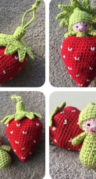 Laura Loves Crochet - Laura Sutcliffe - Strawberry pocket pal