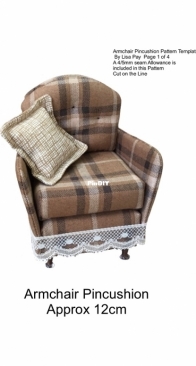 Lisa Pay - Armchair Pincushion approx 12 cm - Free