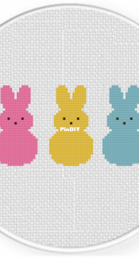 Daily Cross Stitch - Easter Bunny Peeps