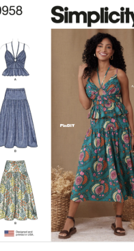 Simplicity - S9958 - Misses Top and Skirt - Sizes 8-16