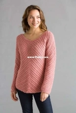 Bias Knit Pullover by Susan Mills - Free