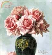 Golden Kite GK3194 - Vase with Pink Roses