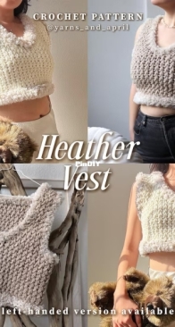 Yarns and April - Farrah - Heather Vest
