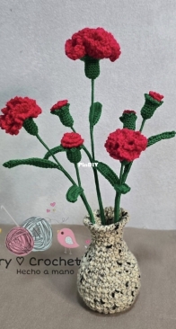 Carnations in a vase