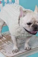Red Heart-LW3192-Cabled Dog Sweater by Linda Cyr -Free