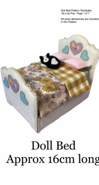 Lisa Pay - Doll Bed approx 16 cm long - Free