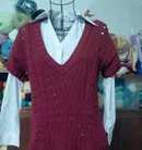 Textured V-Neck Top by Simona Merchant-Dest