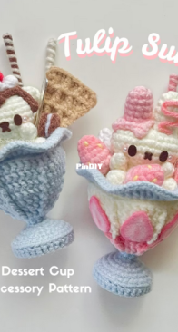 Knotsewbinka - Bini Binka - Tulip sundae dessert cup