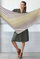 Red Heart - Shifting Stripes Shawl by Carissa Browning - FREE