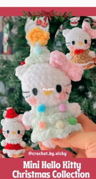 Crochet by vicky - Vicky - Mini Hello Kitty Christmas Collection - Spanish