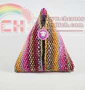 Frankies Knitted Suff-Pyramid Pouch by Frankie Brown-Free