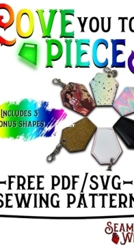 Seamingly Wicked -  Love You To Pieces Keychain Pattern - Free