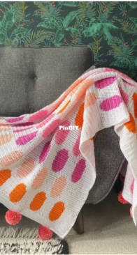 Cygnet Yarns - CY1701 Silcaress Spots Blanket - Free