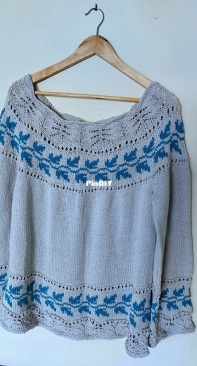 Blue vine  Sweater  by Ruta Sab.