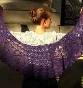 MAD Cap Fancies- Michele DuNaier- Crescent Queen Crocheted Shawl