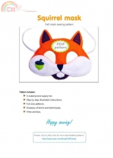 Felt Family - Squirrel Mask Sewing Pattern