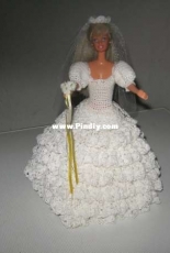 Crochet Barbie Wedding Gown