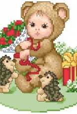 Ellen Maurer Stroh EMS Animal Babies  - Teddy Bear Baby Mothers Day PCS