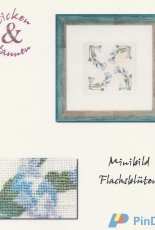 Sticken und Staunen - Minibild Flachsblüten