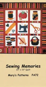 Mary's Patterns - PA72 Sewing Memories - Mary Wolz