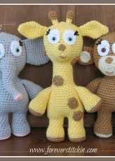 Forever Stitchin -Jodi Stredulinsky- 3 in 1 Cuddle Me Creatures Safari Set