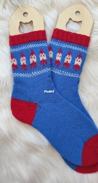 Blast Off Socks by Eleanor Kay Nesic